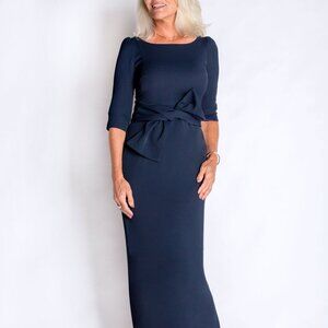 Camilyn Beth Jackie Gown in Midnight Navy - Size 0